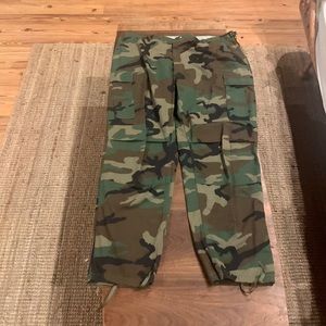 U.S.A. Military woodland camouflage pattern, combat cargo pants